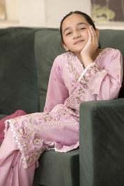 Motif Girls Embroidered Suit