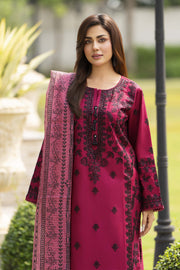 Motif Cotton Sequence Embroidered Suit