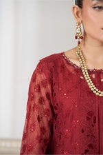 Motif Sequence Embroidered Suit-3724