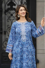 Motif Printed Lawn Suit-033