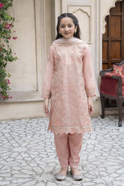 Motif Girls Embroidered Suit