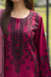 Motif Cotton Sequence Embroidered Suit