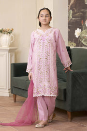 Motif Girls Embroidered Suit
