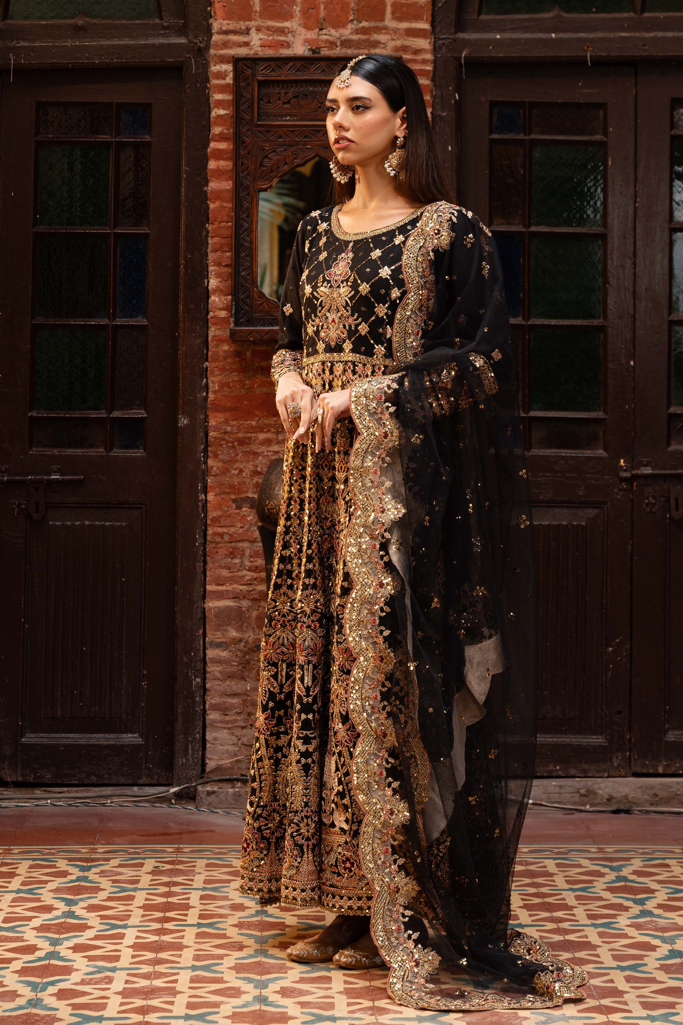 Motif Tilla & Sequence Embroidered Suit