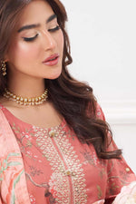 Motif Lawn Embroidered Suit-024