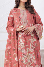 Motif Lawn Embroidered Suit-024