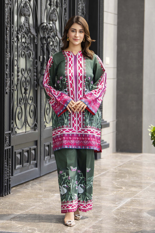 Motif Lawn Printed Co-ord set-032