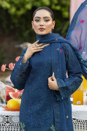 Motif Cotton Embroidered Suit