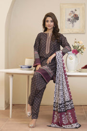 Motif Lawn Printed Suit