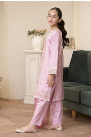 Motif Girls Embroidered Suit