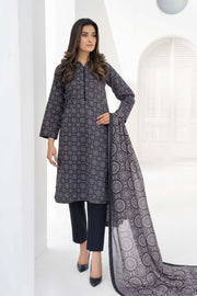Motif Lawn Printed Suit
