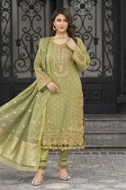 Motif Jacquard Embroidered Suit