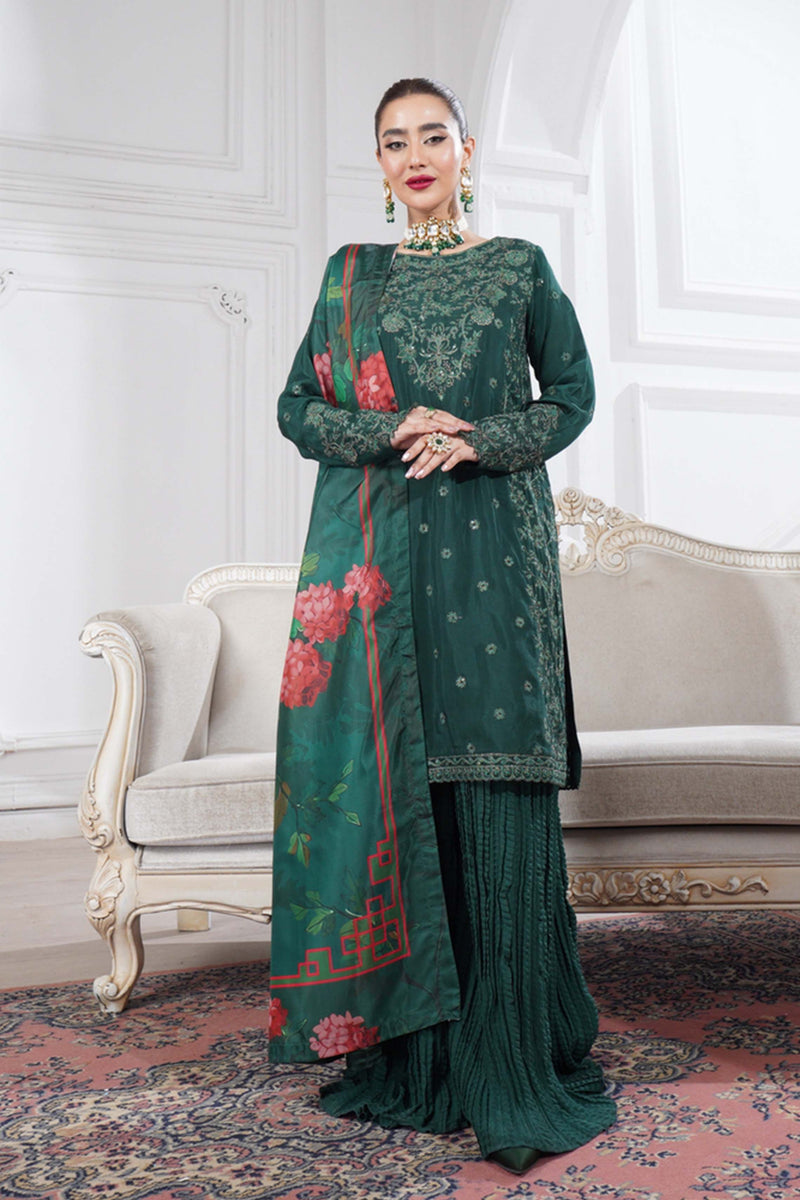 Motif Slub Russian Embroidered Suit-011
