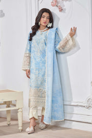 Motif Lawn Embroidered Suit