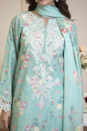 Motif Lawn Embroidered Suit