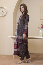 Motif Lawn Printed Suit
