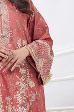 Motif Lawn Embroidered Suit-024