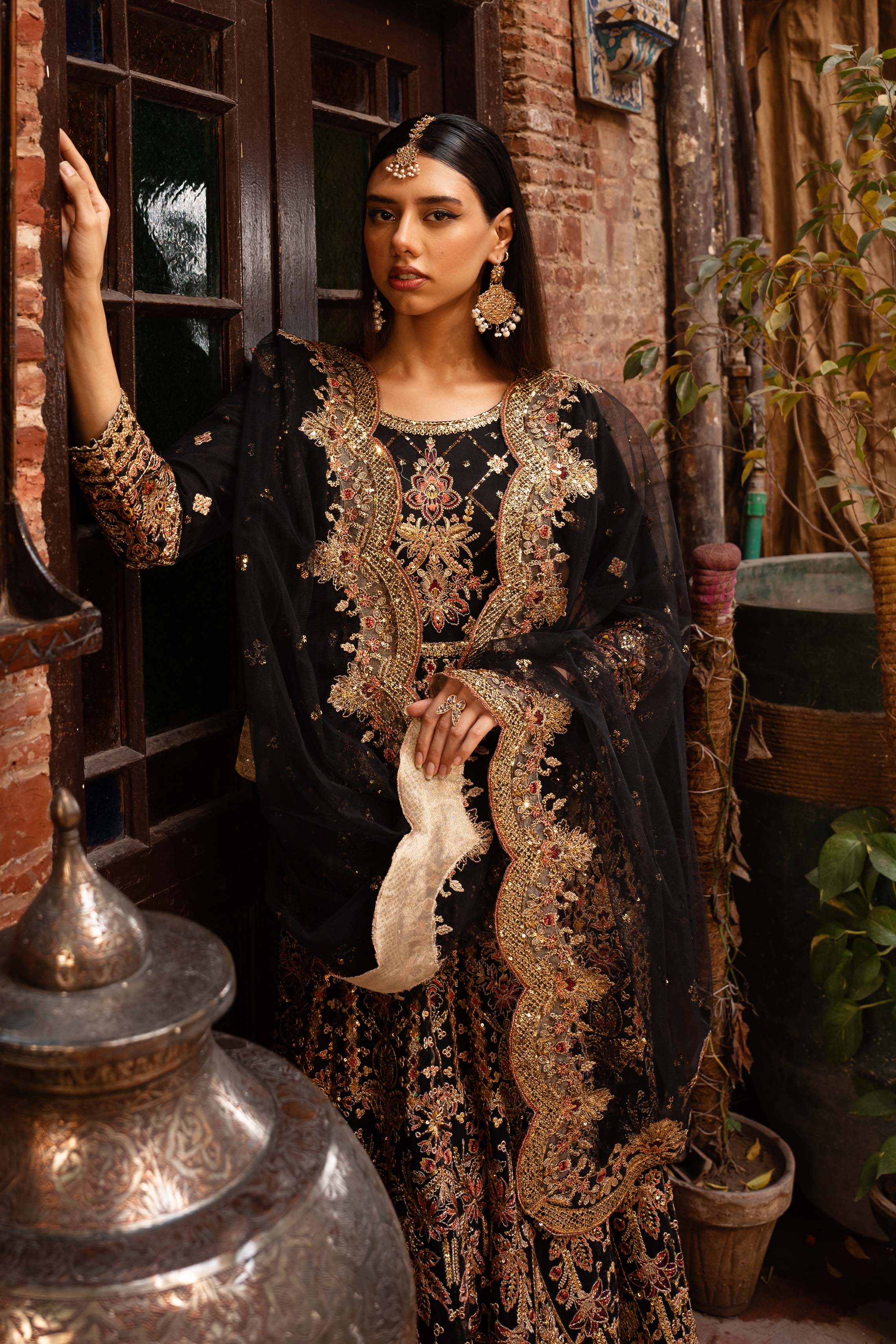 Motif Tilla & Sequence Embroidered Suit