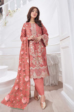 Motif Lawn Embroidered Suit-024