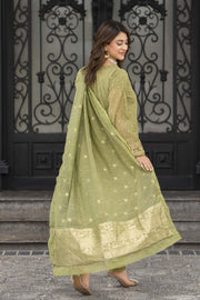 Motif Jacquard Embroidered Suit