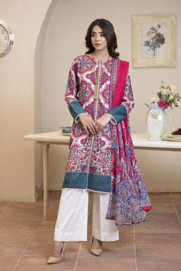 Motif Lawn Printed Suit
