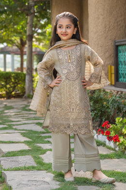 Motif Kids Organza Embroidered Suit
