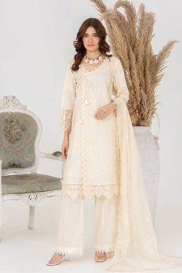 Motif Lawn Schifilli Embroidered Suit