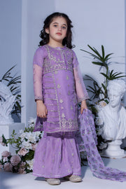 Motif Girls Organza Embroidered Suit