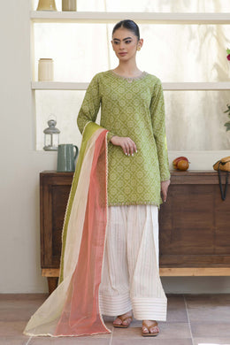 Motif Lawn Printed Suit