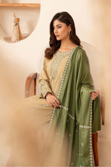 Motif Khaddar Embroidered Suit