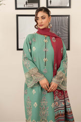 Motif Khaddar Embroidered Suit