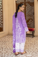 Motif Lawn Printed Suit-008