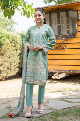 Motif Jacquard Embroidered Suit