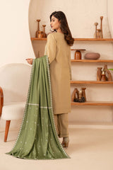 Motif Khaddar Embroidered Suit