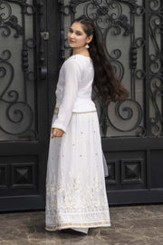 Motif Girls Embroidered Suit