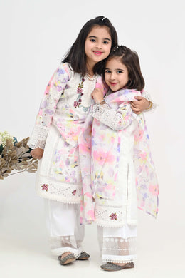 Motif Girls Cotton Printed Suit