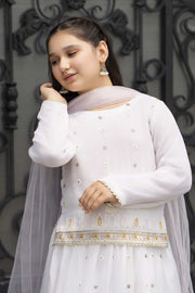 Motif Girls Embroidered Suit
