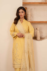 Motif Khaddar Embroidered Suit