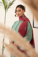 Motif Khaddar Embroidered Suit