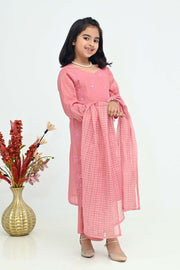 Motif Kids Masoori Embroidered Suit