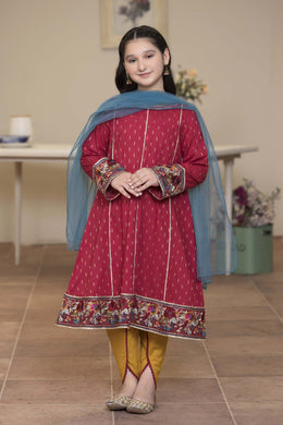 Motif Kids Embroidered Suit