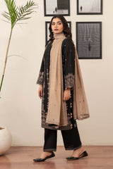 Motif Khaddar Embroidered Suit