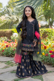 Motif Kids Embroidered Suit