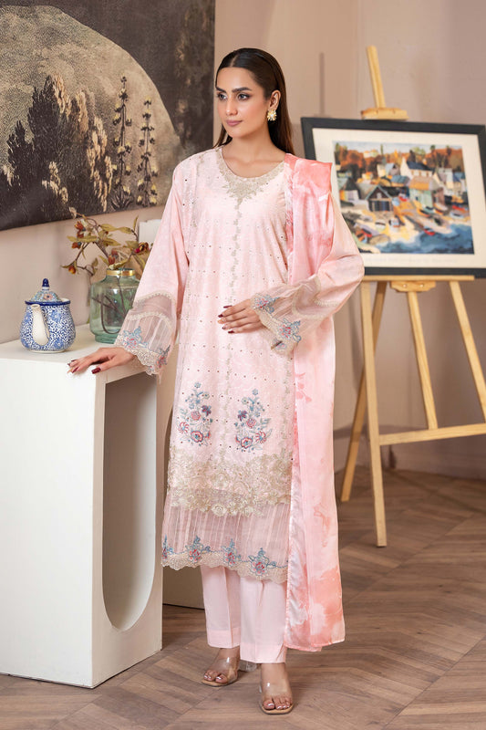 Motif Chikankari Embroidered Suit-102