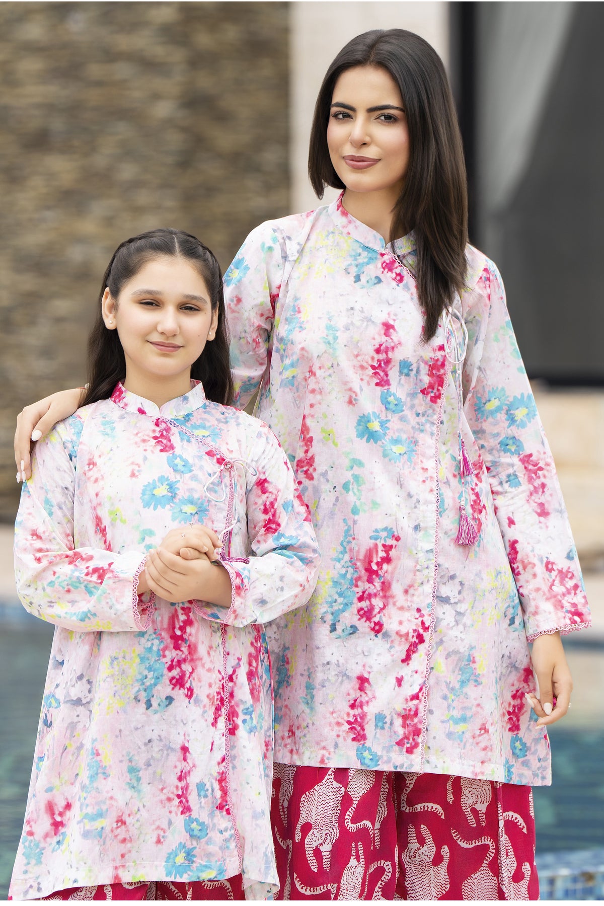 Motif Girls Lawn Printed Co-ord Set-004