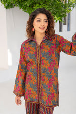 Motif Cambric Printed Co-ord Set-007