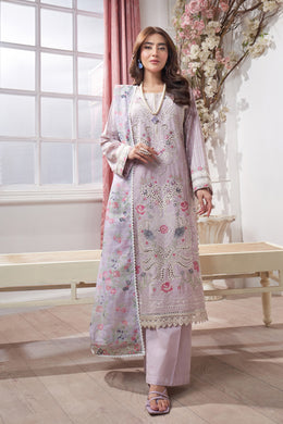 Motif Lawn Embroidered Suit