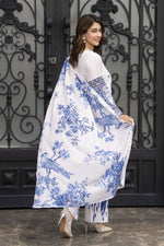 Motif Lawn Embroidered Suit-001