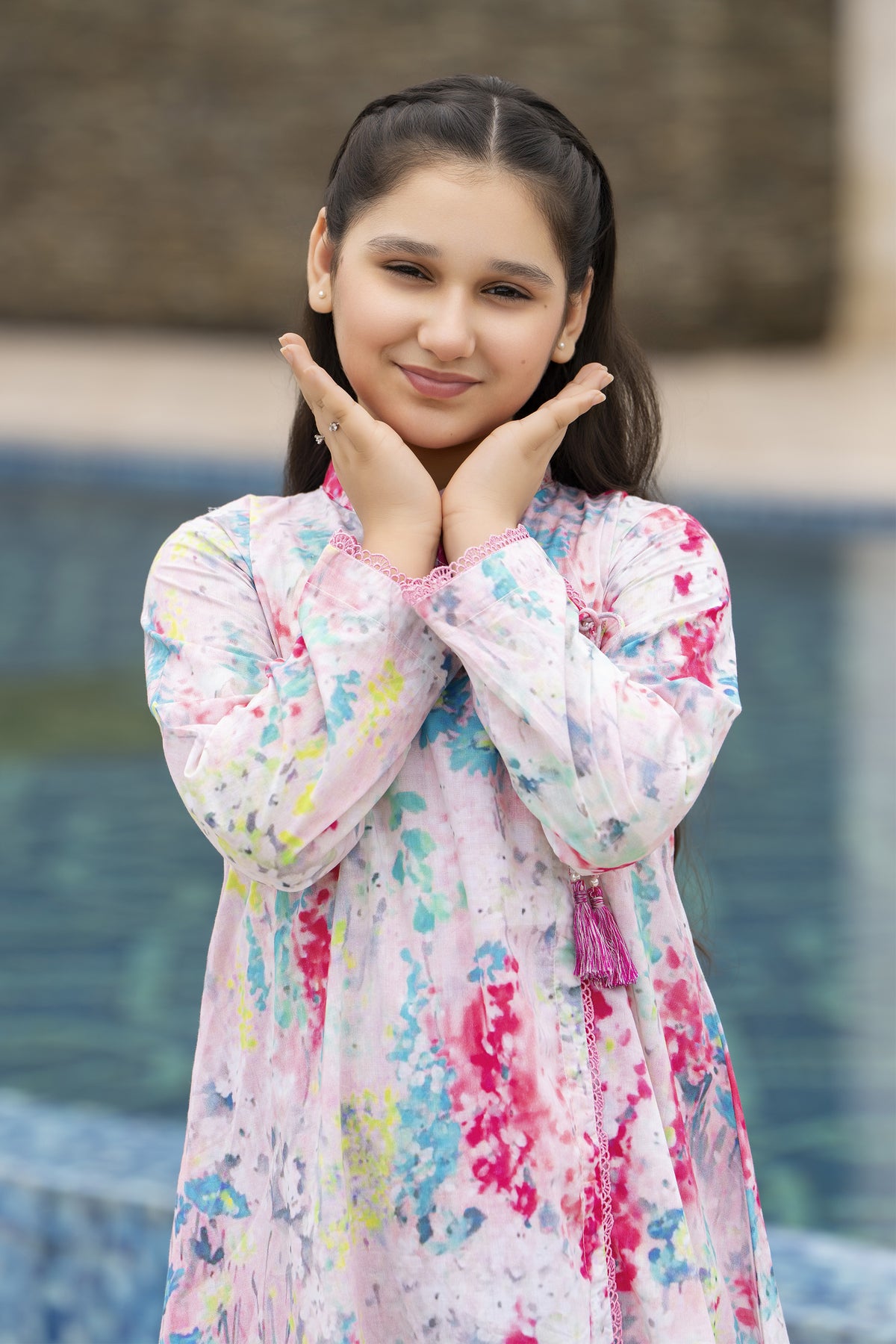 Motif Girls Lawn Printed Co-ord Set-004