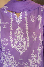 Motif Lawn Printed Suit-008
